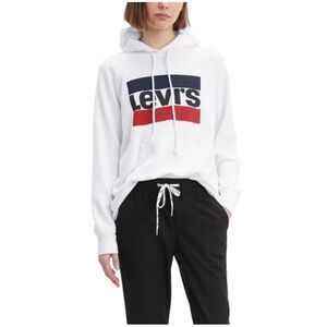 NWT Levi’s Women's Graphic Sport Hoodie White Logo Size Xs Oversized